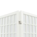 vidaXL Cloison de séparation pliable 5 panneaux 200x170 cm Blanc
