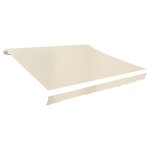 vidaXL Toit d'auvent toile crème 3 x 2 5 m (cadre non inclus)