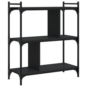 vidaXL Bibliothèque à 3 niveaux noir 76x32x88 cm bois d'ingénierie