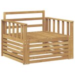 vidaXL Canapé d’extérieur Bois d'Acacia Massif Blanc