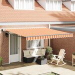 vidaXL Store rétractable automatique Jaune et Orange 400x300 cm