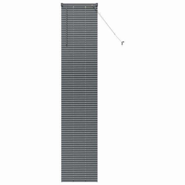 vidaXL Store de Fenêtre avec des rideaux Manuel Gris foncé Aluminium