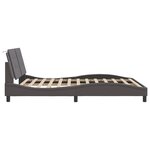 vidaXL Cadre de lit avec LED sans matelas Zadar gris 160x200 cm