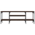 vidaXL Meuble TV chêne marron 121x35x45 cm bois d'ingénierie et fer