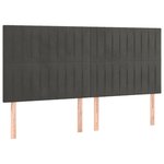 vidaXL Sommier à lattes de lit matelas et LED Gris foncé 160x200 cm