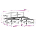 vidaXL Salon de jardin 5 Pièces bois massif douglas
