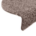 vidaXL Tapis d'escalier auto-adhésifs 10 pièces 65 x 21 x 4 cm Marron clair Demi-rond Grand