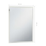 vidaXL Miroir mural à LED pour salle de bains 60x80 cm