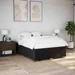 vidaXL Cadre de lit sans matelas noir 160x200 cm tissu