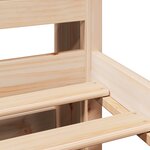 vidaXL Lit bibliothèque sans matelas 135x190 cm bois de pin massif