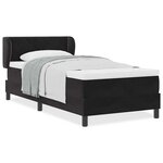 vidaXL Lit à ressorts avec matelas gris foncé 80x200 cm en velours