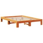 vidaXL Cadre de lit sans matelas cire marron 160x200cm bois pin massif