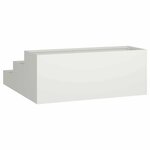 vidaXL Cache-pot de jardin Blanc 90 x 90 x 35 cm Acier