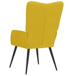 vidaXL Chaise de relaxation Jaune moutarde Velours