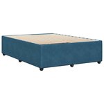vidaXL Cadre de lit sans matelas bleu 160x200 cm velours