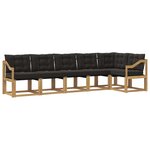 vidaXL Ensemble de canapés d'extérieur 6 Pièces Blanc et noir