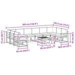 vidaXL Ensemble de canapés d'extérieur 11 pc Blanc et crème
