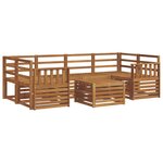 vidaXL Ensemble de canapés d'extérieur 7 pc Naturel