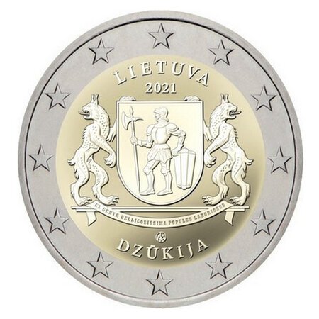 Monnaie 2 euros commémorative lituanie 2021 - dzukija
