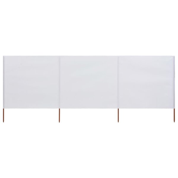 vidaXL Paravent 3 panneaux Tissu 400 x 80 cm Blanc sable