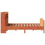 vidaXL Lit bibliothèque sans matelas cire marron 135x190 cm pin massif