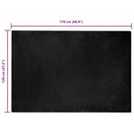 vidaXL Tapis en Fourrure Synthétique de Lapin Noir 120 x 170 cm