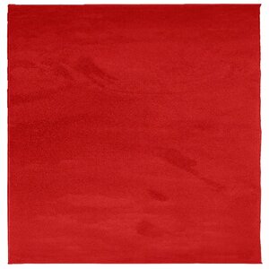 vidaXL Tapis OVIEDO à poils courts rouge 160x160 cm