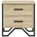 vidaXL Table de chevet chêne sonoma 40x41x40 cm bois d'ingénierie