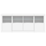 vidaXL Buffet avec lumières LED blanc 163x37x67 cm