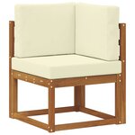 vidaXL Ensemble de canapés d'extérieur 7 pc Naturel et Crème Polyester
