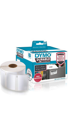 DYMO LabelWriter Boite de 1 rouleau de 800 étiquettes resistantes multi-usages, 57mm x 32mm