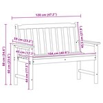 vidaXL Banc de jardin Noir 120 cm HDPE