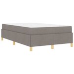 vidaXL Lit à ressorts avec matelas Taupe et blanc 120 x 190 cm tissu
