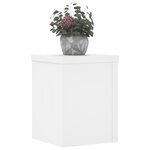 vidaXL Supports pour plantes 2 Pièces blanc 15x15x20 cm bois d'ingénierie