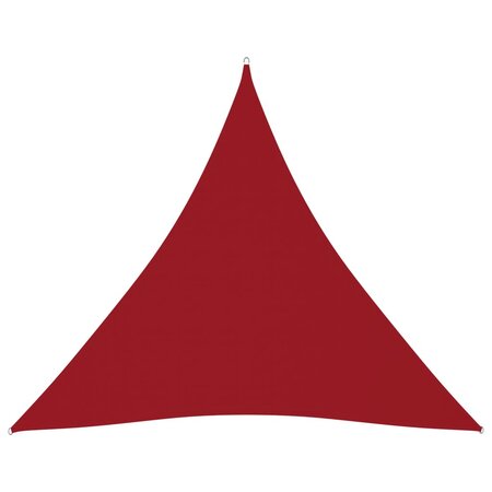 vidaXL Voile de parasol Tissu Oxford triangulaire 4x4x4 m Rouge