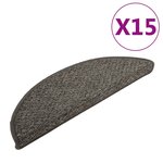 vidaXL Tapis de marches d'escalier 15 Pièces Anthracite 65x21x4 cm