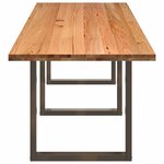 vidaXL Table à manger marron clair bois de chêne massif rectangulaire