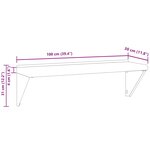 vidaXL Étagère murale 100x30x31 cm argenté acier inoxydable