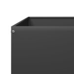 vidaXL Lit surélevé de jardin noir 100x100x26 cm acier