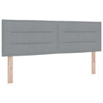 vidaXL Cabeza de cama LED Design Lignes Gris clair 72 cm Tissu