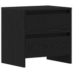 vidaXL Cabinet de chevet 2 Pièces Chêne noir 45 x 34 x 44.5 cm