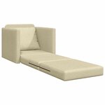 vidaXL Canapé-lit avec coussin Crème 74 x 77 x 81 cm tissu