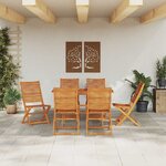vidaXL Ensemble de salle à manger pour jardin 7 Pièces Marron