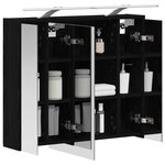 vidaXL Armoire Miroir de Salle de Bain Chêne noir 73 5 x 16 x 62 5 cm