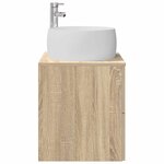 vidaXL Vanité de lavabo mural Chêne Sonoma 49 5 x 44 5 x 66 cm