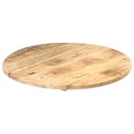 Vidaxl dessus de table bois de manguier solide rond 25-27 mm 50 cm