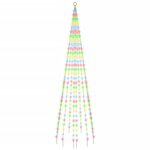 vidaXL Sapin de Noël sur mât de drapeau 310 LED Colorées 300 cm