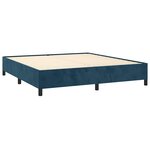 vidaXL Cadre de lit sans matelas bleu foncé 160x200 cm velours