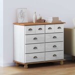 vidaXL Commode ASKIM Blanc 91 x 40 x 79 cm Bois de pin massif