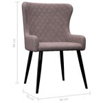 Vidaxl chaises à manger lot de 2 rose velours